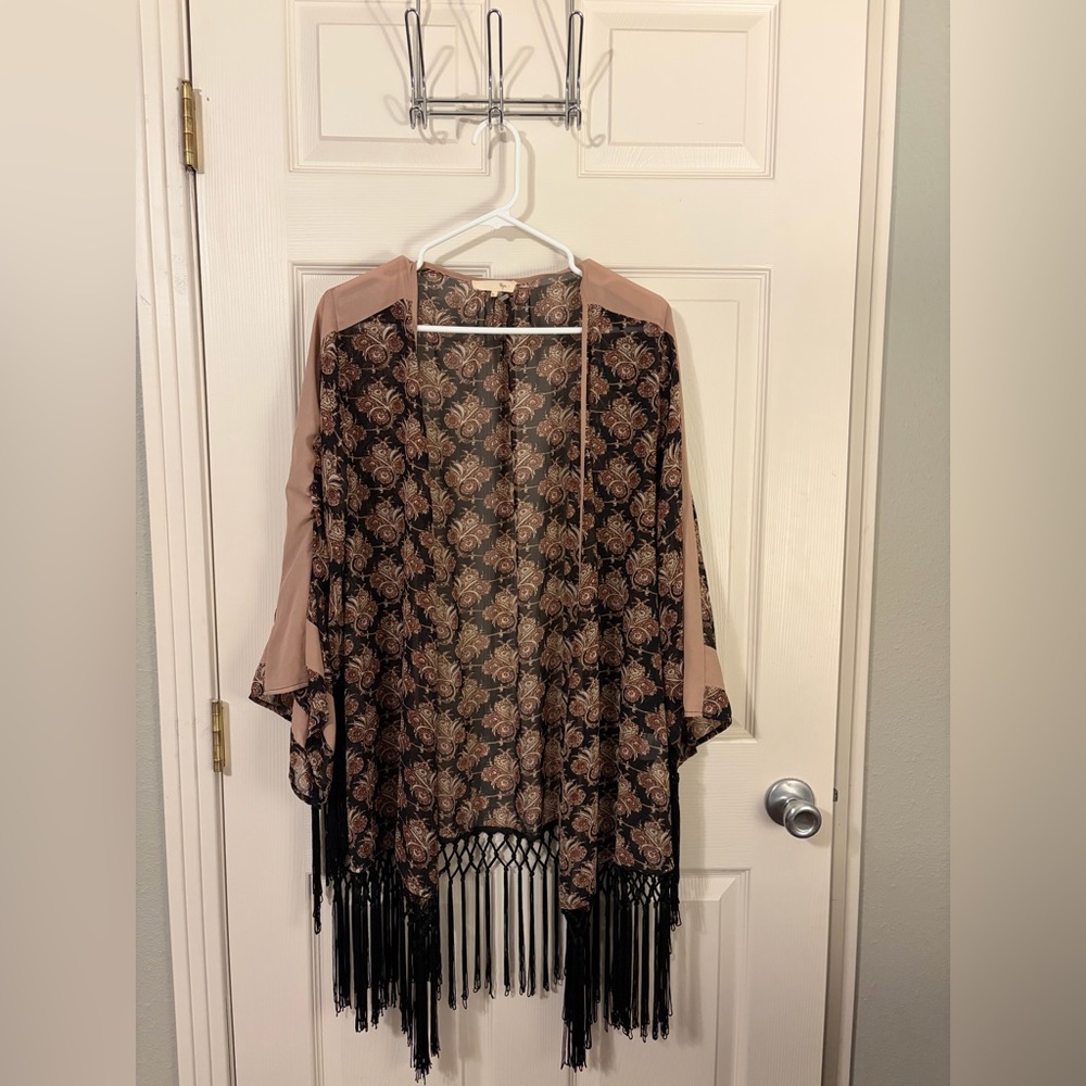 Ryu Paisley Fringe Kimono – Size XL